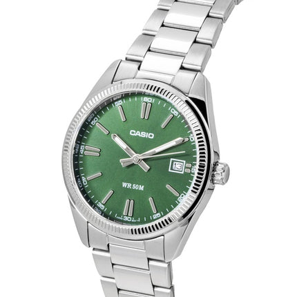 Casio Analog Stainless Steel Green Dial Quartz UTP-1302PD-3A1V Unisex Watch