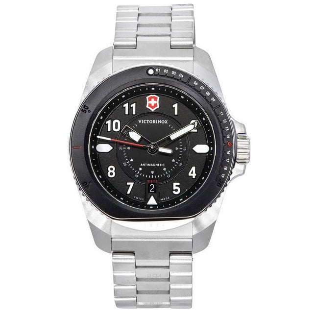 Victorinox Swiss Army Journey 1884 Antimagnetic Black Dial Quartz Diver's 242009 200M Men's Watch