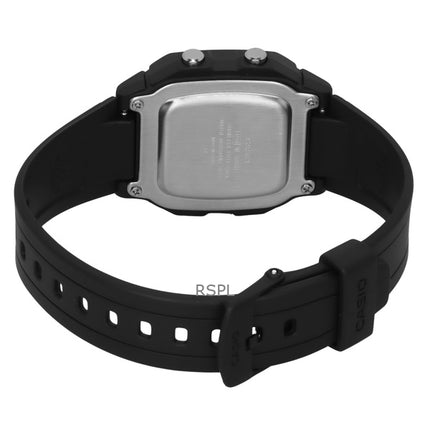 Casio Digital Black Dual Time Resin Strap Quartz W-800H-1BV 100M Men's Watch