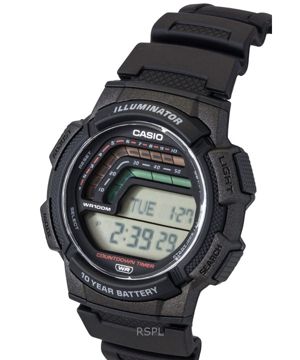 Casio Digital Resin Strap Quartz WS-1800-1AV 100M Men's Watch