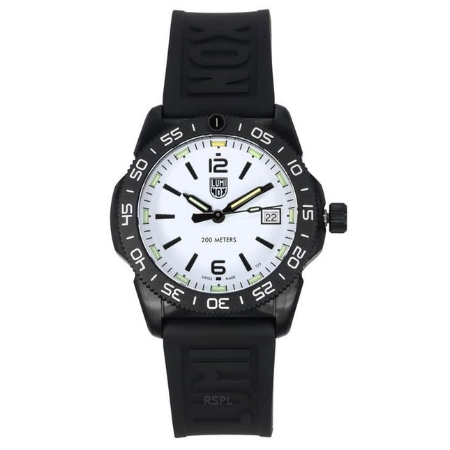 Luminox Pacific Diver Ripple Rubber Strap White Dial Quartz XS.3127M 200M Men's Watch