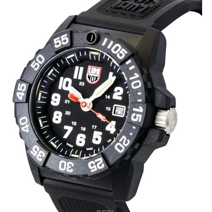 Luminox Navy Seal Rubber Strap Black Dial Quartz Diver's XS.3501.F 200M Men's Watch