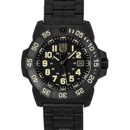 Luminox Navy SEAL 3500 Military Stainless Steel Black Dial Quartz Diver's XS.3510 200M Men's Watch