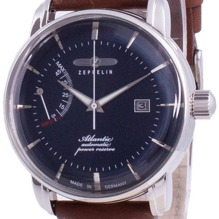 Refurbished Zeppelin Atlantik Blue Dial Leather Strap Automatic 8462-3 84623 Men's Watch