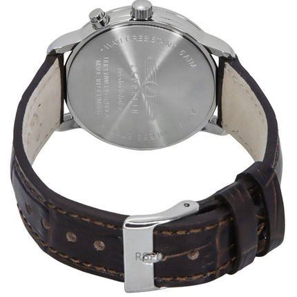 Zeppelin Friedrichshafen Leather Strap Gold Dial Quartz 85375 Women's Watch