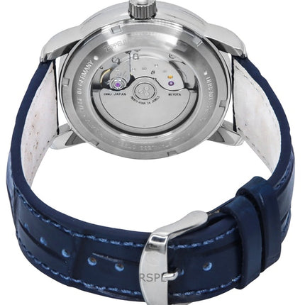 Zeppelin Friedrichshafen GMT Leather Strap Blue Dial Automatic 85963 Men's Watch