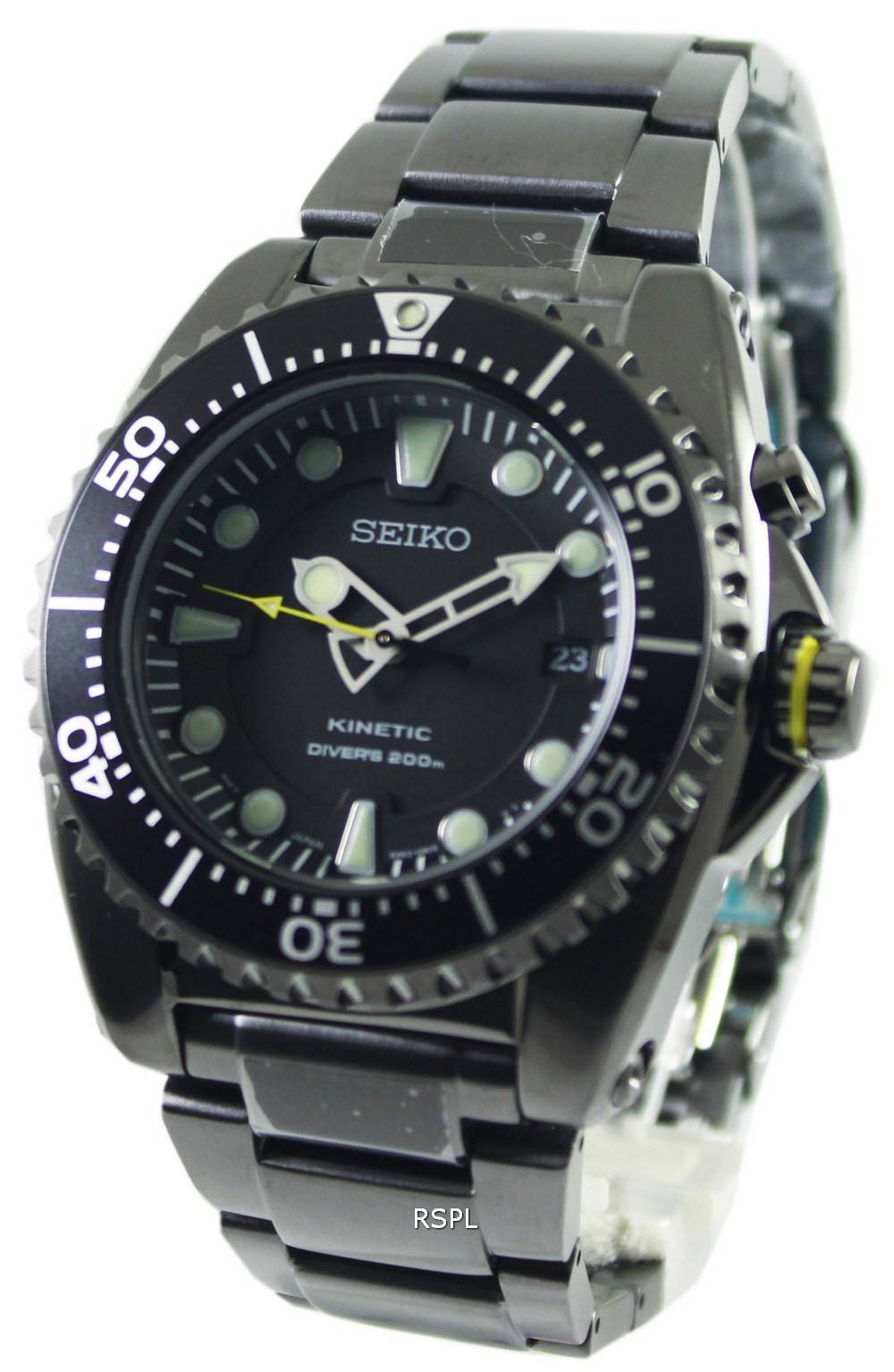 Seiko Kinetic Divers Ion Plated 200m Mens watch -
