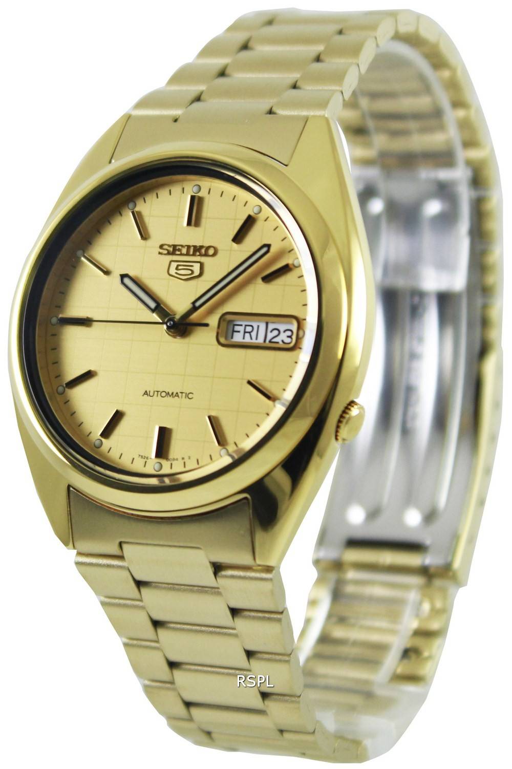 Seiko 5 Automatic Gold Dial SNXL72K1 SNXL72K Mens Watch - CityWatches.co.nz