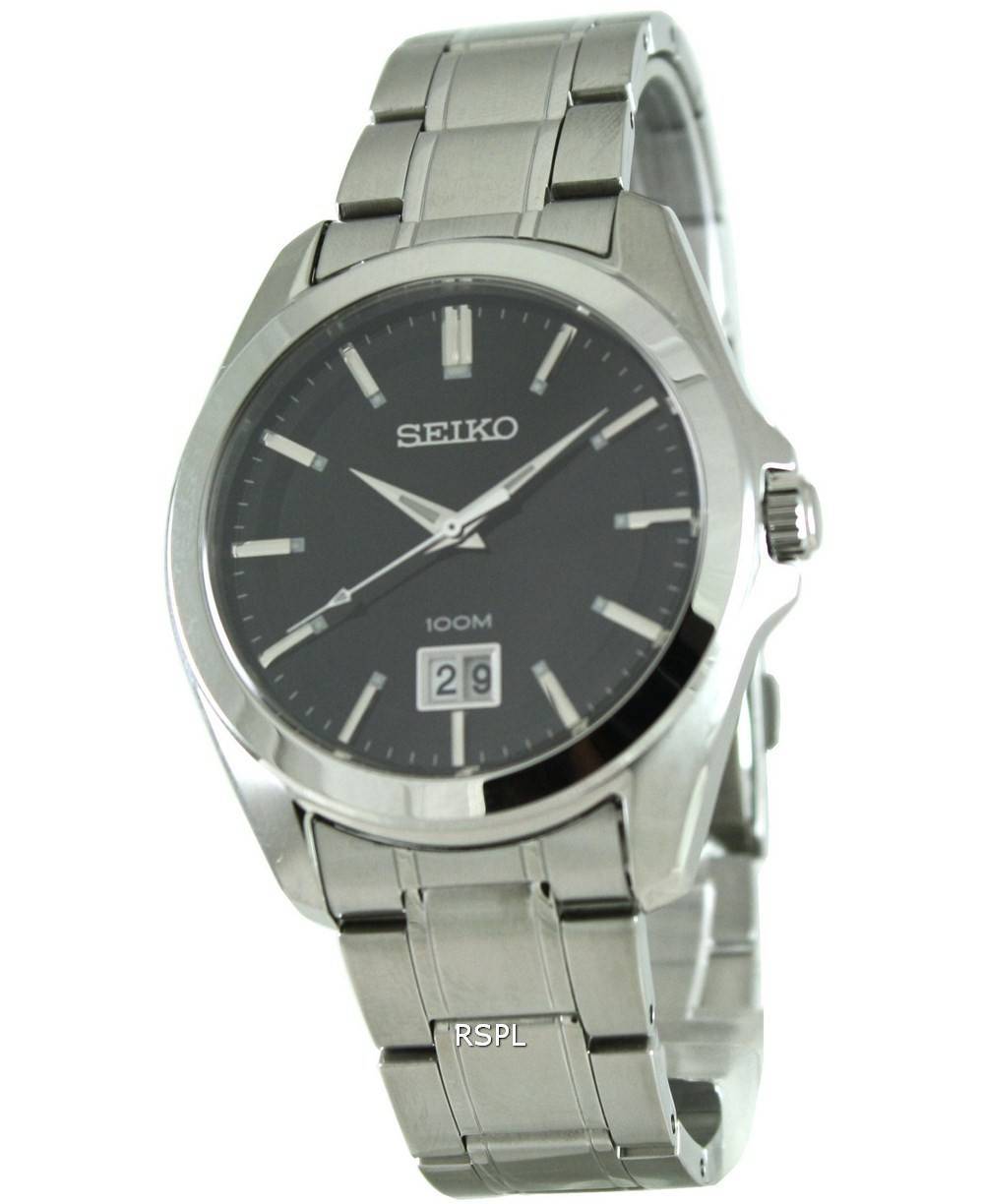 Seiko Quartz Sapphire Stainless Steel SUR009P1 SUR009P SUR009 Mens Watch 1  