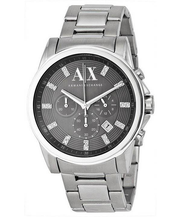 Armani Exchange Chronograph Crystals Grey Dial AX2092 Mens Watch 1 ...