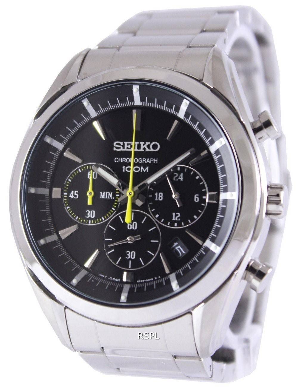 Seiko Chronograph Quartz 100M SSB087P1 SSB087P Mens Watch -  