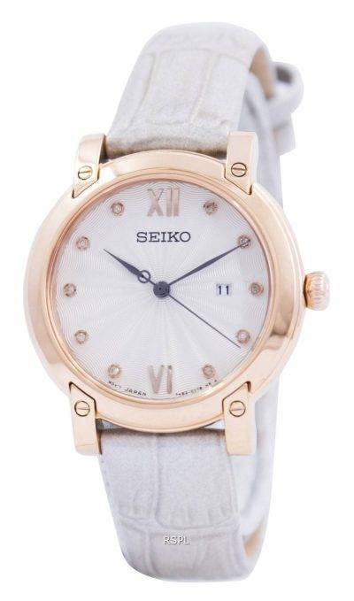 Seiko Quartz Diamond Accent SXDG82 SXDG82P1 SXDG82P Womens Watch