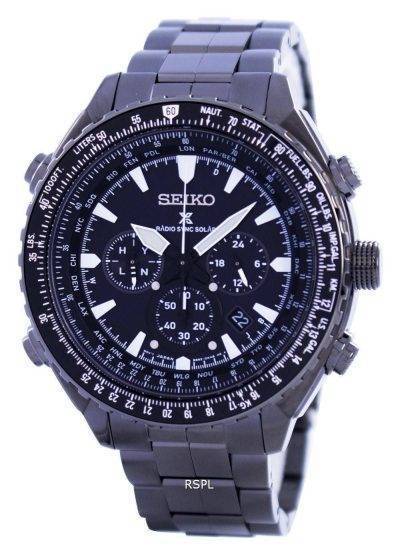 Seiko Prospex Sky Radio Sync Solar World Time Chronograph SSG003 SSG003P1 SSG003P Men's Watch
