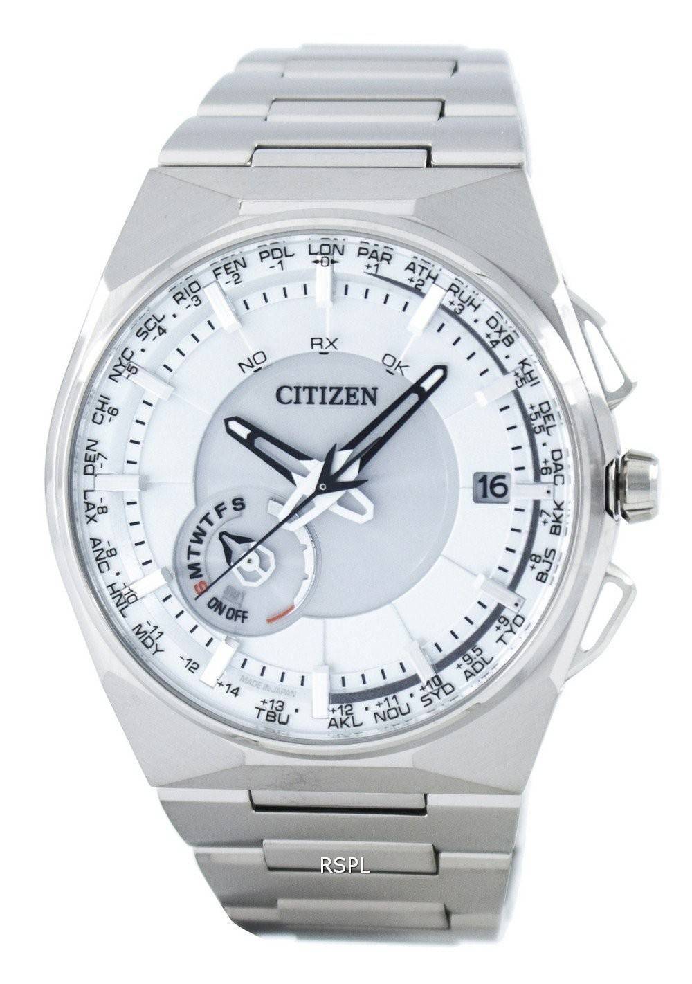 Citizen Eco-Drive Titanium Satellite Wave GPS World Time CC2001-57A Men's  Watch