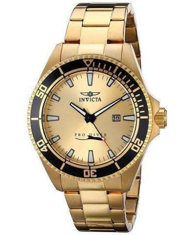 Invicta Pro Diver Gold Tone Quartz 15186 Mens Watch