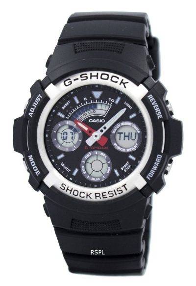 Casio G-shock Analog digital World Time Watch AW-590-1ADR Mens Watch