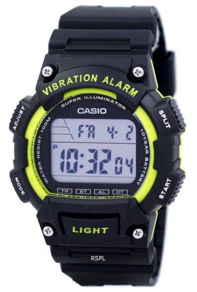 Casio Super Illuminator Vibration Alarm Dual Time Digital W-736H-3AV Men's Watch