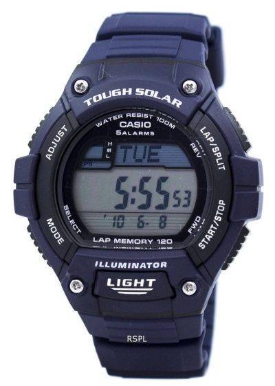 Casio Illuminator Tough Solar Lap Memory Alarm Digital W-S220-2AV Men's Watch