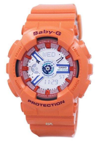 Casio Baby-G World Time Shock Resistant Analog Digital BA-110SN-4A Women's Watch