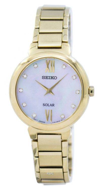 Seiko Solar Diamond Accent SUP384 SUP384P1 SUP384P Women's Watch