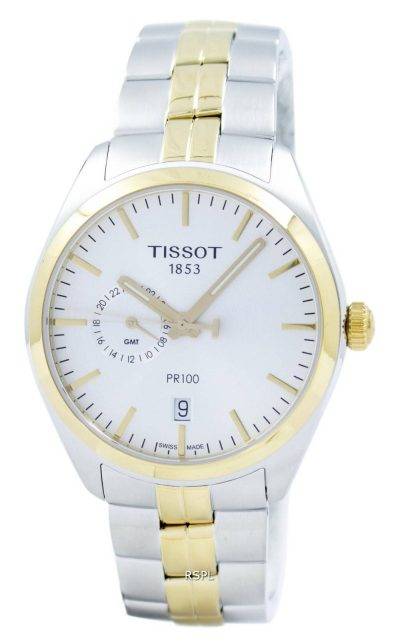 Tissot T-Classic PR 100 Dual Time Quartz T101.452.22.031.00 T1014522203100 Men's Watch