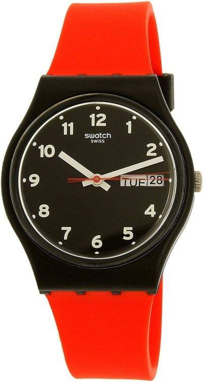 Swatch Originals Red Grin Quartz GB754 Unisex Watch