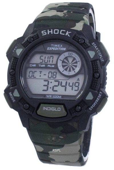Timex Expedition Base Shock Alarm Indiglo Digital T49976 Men's Watch