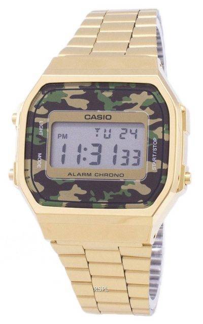 Casio Retro Digital Camouflage Alarm Chrono A168WEGC-3EF Unisex Watch