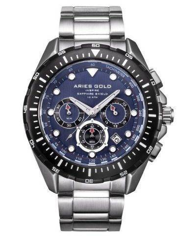 Aries Gold Inspire Atlantic Chronograph Quartz G 7002 SBK-BU Men's Watch
