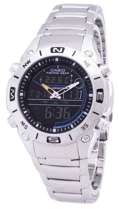 Casio Analog Digital Fishing Gear World Time AMW-703D-1AVDF AMW-703D-1AV Mens Watch
