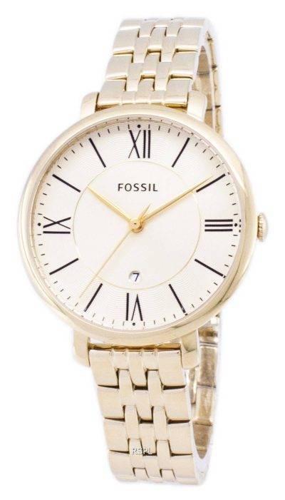 Fossil Jacqueline Champagne Dial Gold-Tone Stainless Steel ES3434 Womens Watch