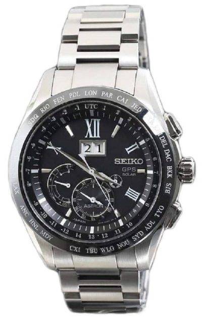 Seiko Astron SBXB137/SSE137 GPS Solar Big-Date Perpetual Calendar Dual Time Men's Watch