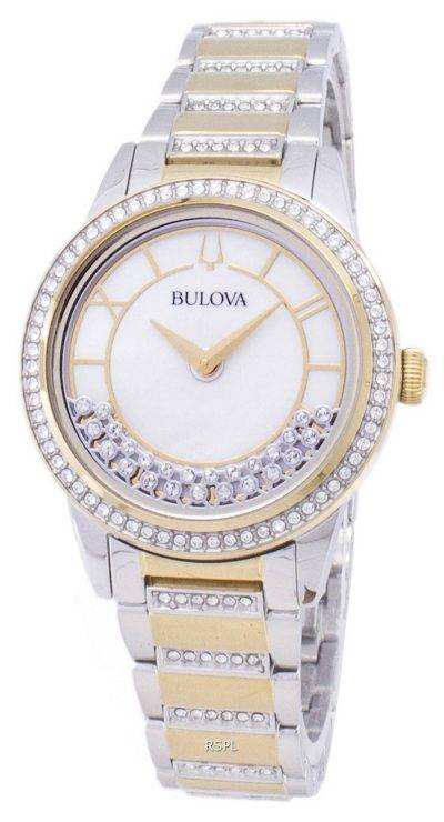 Bulova Crystal TurnStyle 98L245 Quartz Diamond Accents Women's Watch