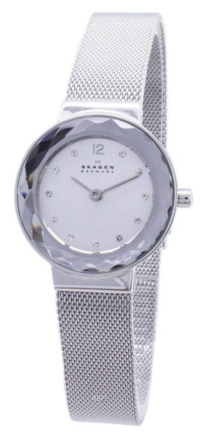 Skagen Leonora Quartz Steel Mesh Crystals 456SSS Women's Watch