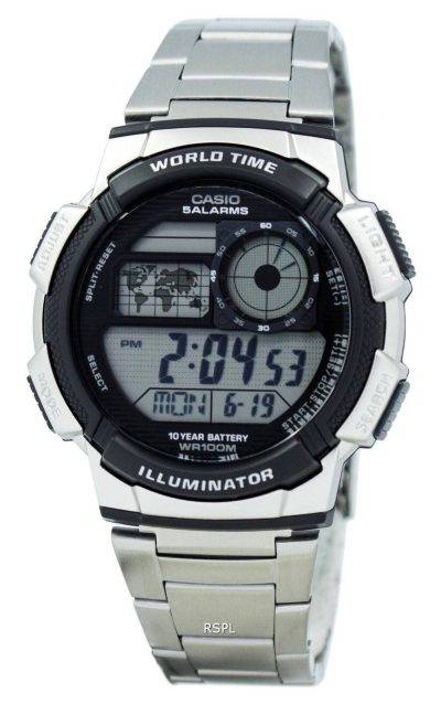Casio Youth Digital World Time AE-1000WD-1AV Men's Watch