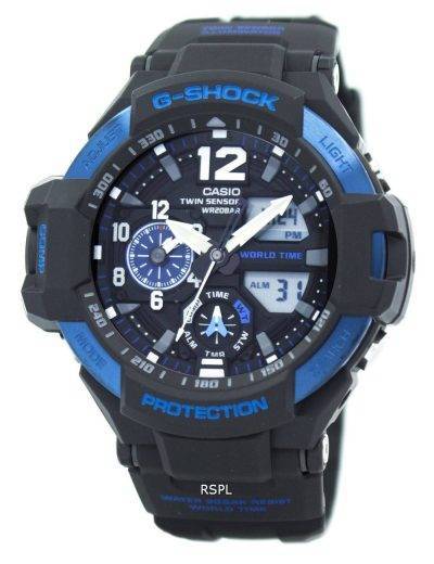 Casio G-Shock GRAVITYMASTER Twin Sensor World Time GA-1100-2B Men's Watch