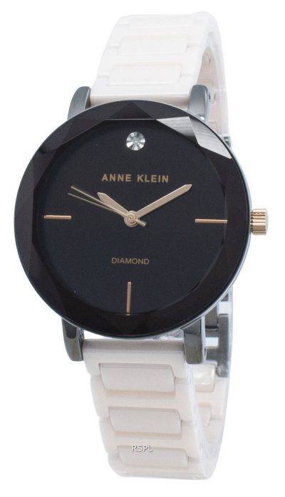 Anne Klein 3365GYLP Diamond Accents Quartz Women's Watch