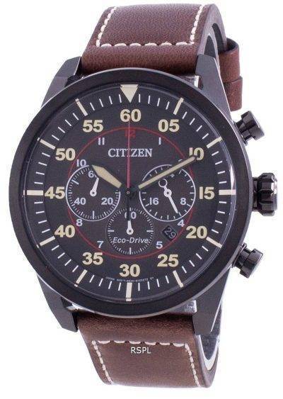Citizen Chronograph Calf Leather Eco-Drive CA4218-14E 100M Men's Watch