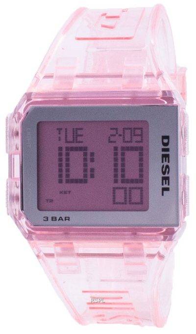 Diesel Chopped Millennial Pink Transparent Quartz DZ1920 Unisex Watch