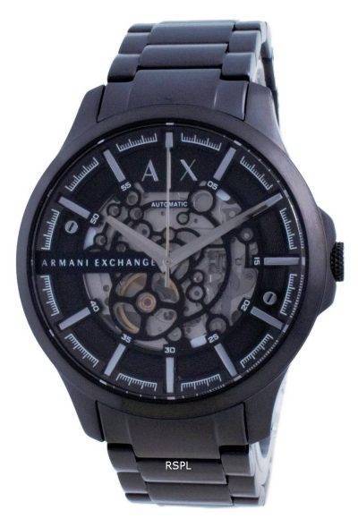 Armani Exchange Hampton Skeleton Stainless Steel Automatic AX2418 Mens Watch