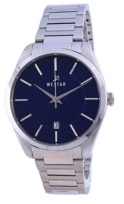 Westar Blue Dial Stainless Steel Quartz 50213 STN 104 Men's Watch