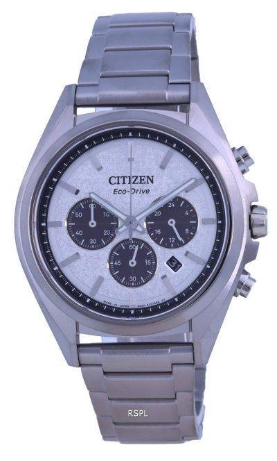 Citizen Attesa Chronograph Titanium Grey Dial Eco-Drive CA4390-55A 100M Mens Watch