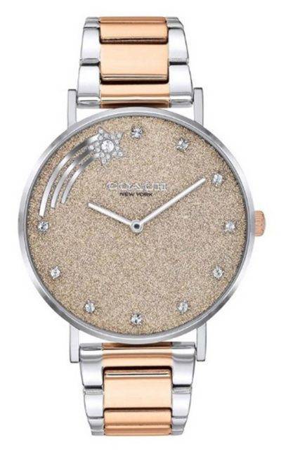 Coach Perry Brown Dial Two Tone Stainless Steel Quartz 14503522 Womens Watch
