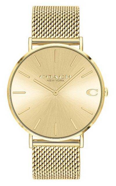 Coach Charles Gold Tone Stainless Steel Quartz 14602428 Mens Watch
