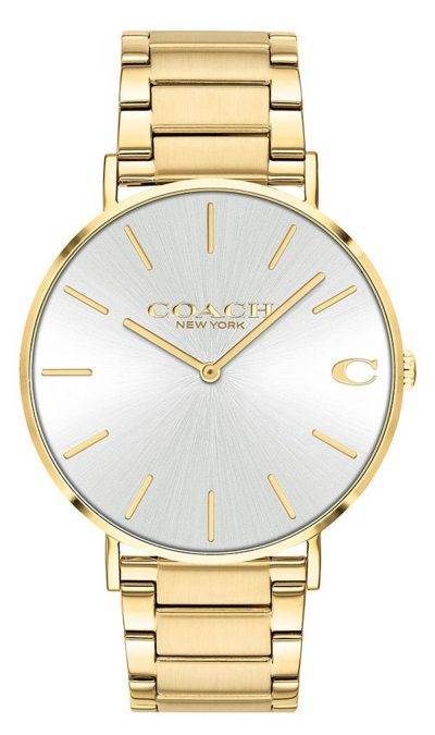 Coach Charles Silver Dial Gold Tone Stainless Steel Quartz 14602430 Mens Watch