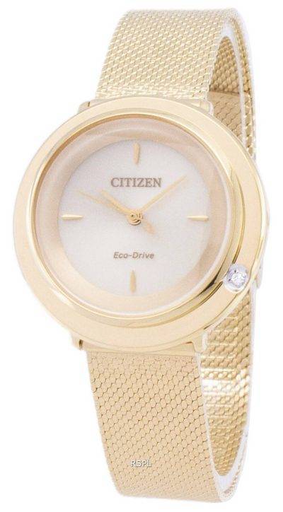 Citizen L Eco-Drive EM0642-87P Analog Diamond Accents Womens Watch