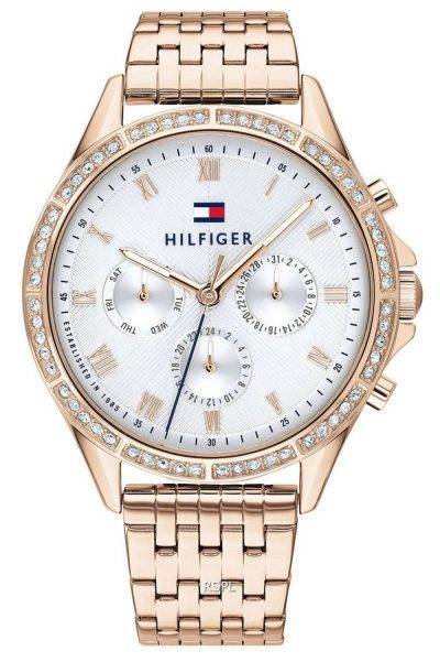 Tommy Hilfiger Ari Silver Dial Gold Tone Stainless Steel Quartz 1782143 Womens Watch