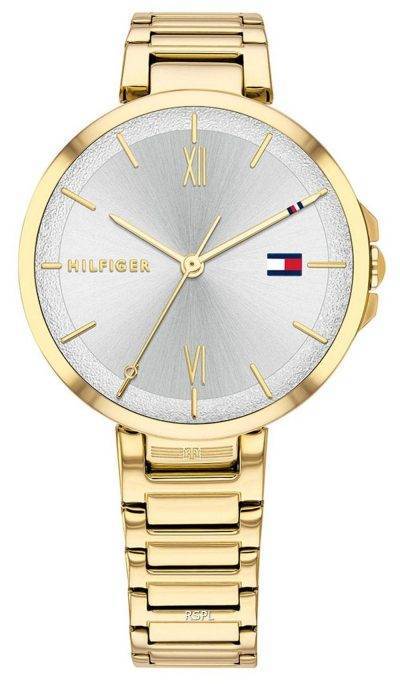 Tommy Hilfiger Reade Silver Dial Gold Tone Stainless Steel Quartz 1782207 Womens Watch
