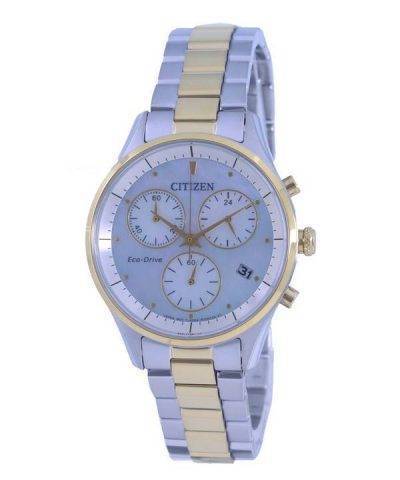 Citizen Chandler Chronograph Two Tone Stainless Steel Eco-Drive FB1444-56D Women's Watch