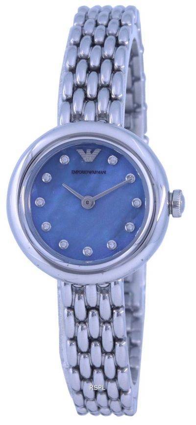 Emporio Armani Rosa Blue Dial Stainless Steel Quartz AR80051 Womens Watch